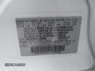 2020 Nissan Kicks S z VIN 3N1CP5BV4LL503488, wystawiony jako IAAI lot #41729610 z przebiegiem 81 592 mil mil oraz . Historia ofert i sprzedaży dostępna na DreamBid. Obrazek 9.