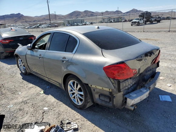 2007 Infiniti G35 Sedan Sport with VIN JNKBV61E27M725754, listed as a Copart auction lot 61097963 with 0 mi miles and Salvage Title. Bid and sale history available at carsss.com. Image 2.