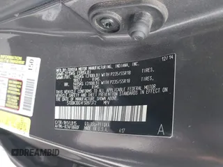 2015 Toyota Sienna Limited with VIN 5TDDK3DC4FS097372, listed as a IAAI auction lot 42204810 with 106,759 mi miles and . Bid and sale history available at DreamBid. Image 9.