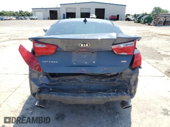 2015 Kia Optima LX with VIN 5XXGM4A78FG437595, listed as a Copart auction lot 56953215 with 217,522 mi miles and Salvage title. Bid and sale history available at DreamBid. Image 6.