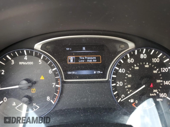 2017 Nissan Altima SR with VIN 1N4AL3AP8HN326495, listed as a Copart auction lot 61350135 with 106,159 mi miles and Salvage title. Bid and sale history available at DreamBid. Image 9.