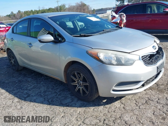 2014 Kia Forte LX with VIN KNAFK4A61E5241121, listed as a IAAI auction lot 41223328 with 155,663 mi miles. Bid and sale history available at carsss.com. Image 1.
