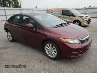 2012 Honda Civic EX with VIN 19XFB2F83CE053591, listed as a Copart auction lot 50392235 with 137,410 mi miles and Salvage Title. Bid and sale history available at DreamBid. Image 4.