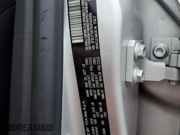 2016 FIAT 500X Easy z VIN ZFBCFXBT8GP436854, wystawiony jako Copart lot #56552055 z przebiegiem 82 495 mil mil oraz Nie do naprawy • Non repairable. Historia ofert i sprzedaży dostępna na DreamBid. Obrazek 12.