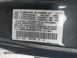 2012 Honda Odyssey EX-L с VIN 5FNRL5H65CB031318, выставлен на аукционе IAAI как лот 42371195 с пробегом 135 787 миль миль и . История ставок и продаж доступна на DreamBid. Изображение 9.