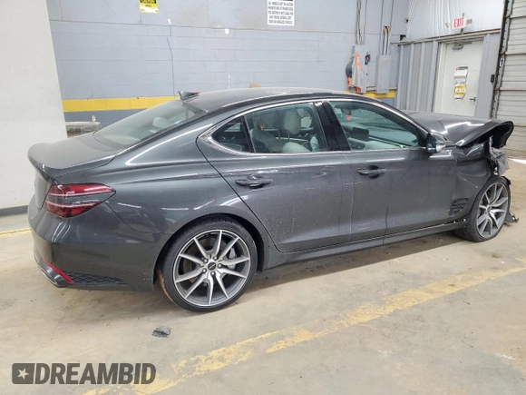 2024 Genesis G70 2.5T with VIN KMTG34SC4RU142461, listed as a Copart auction lot 83455334 with 17,676 mi miles and Salvage Title. Bid and sale history available at carsss.com. Image 3.