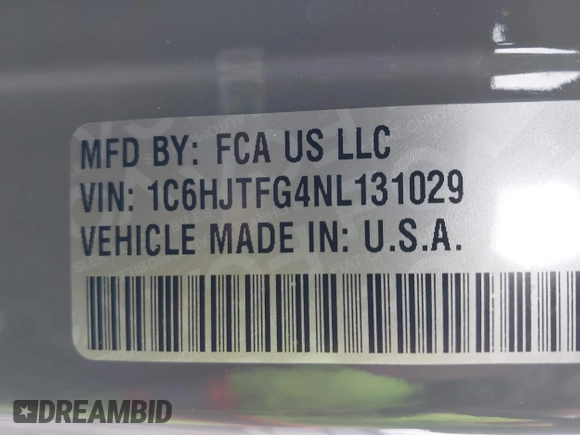 2022 Jeep Gladiator High Altitude with VIN 1C6HJTFG4NL131029, listed as a IAAI auction lot 41789060 with 50,347 mi miles and . Bid and sale history available at DreamBid. Image 9.