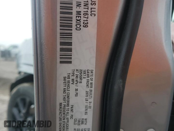 2022 Jeep Compass Latitude with VIN 3C4NJCBB1NT167139, listed as a Copart auction lot 85281964 with 43,990 mi miles and Salvage Title. Bid and sale history available at carsss.com. Image 15.