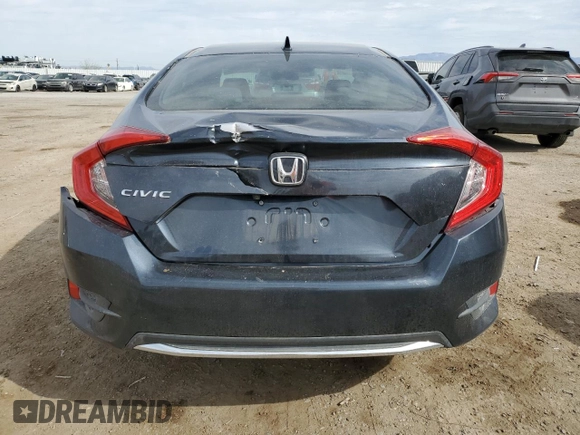 2021 Honda Civic Sedan EX with VIN 19XFC1F32ME013564, listed as a Copart auction lot 50662605 with 25,491 mi miles and Salvage Title. Bid and sale history available at carsss.com. Image 6.