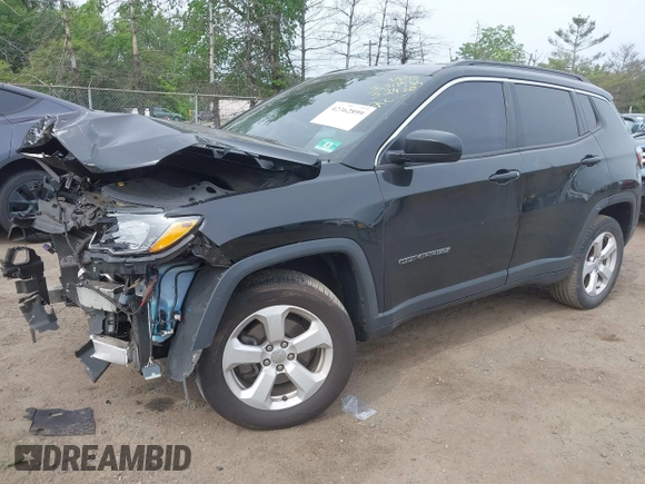 2018 Jeep Compass Latitude with VIN 3C4NJDBB2JT246030, listed as a IAAI auction lot 42362899 with 108,509 mi miles and . Bid and sale history available at DreamBid. Image 2.