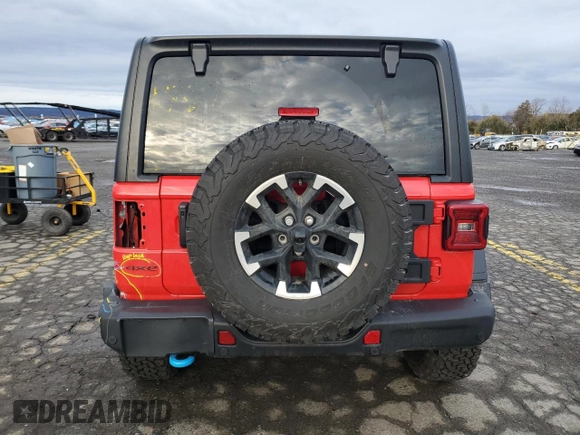 2024 Jeep Wrangler Rubicon z VIN 1C4RJXR62RW172545, wystawiony jako Copart lot #48020865 z przebiegiem 5 483 mil mil oraz Szkoda całkowita • Salvage title. Historia ofert i sprzedaży dostępna na DreamBid. Obrazek 6.