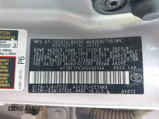 2017 Toyota Camry XLE with VIN 4T1BF1FK5HU430144, listed as a IAAI auction lot 42124047 with 113,926 mi miles and . Bid and sale history available at DreamBid. Image 9.
