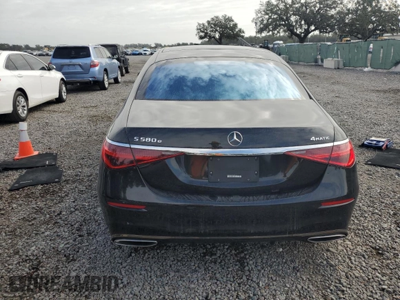 2023 Mercedes-Benz S-Class S 580e with VIN W1K6G6KB0PA191274, listed as a Copart auction lot 79265034 with 20,817 mi miles and Salvage Title. Bid and sale history available at carsss.com. Image 6.