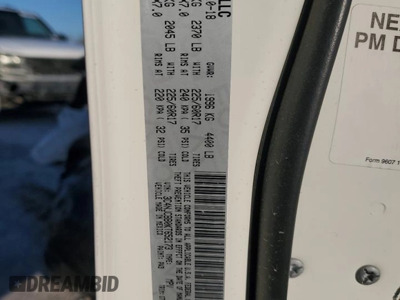 2019 Jeep Compass Altitude z VIN 3C4NJCBB0KT652173, wystawiony jako Copart lot #47865765 z przebiegiem Nie podano mil oraz Szkoda całkowita • Salvage title. Historia ofert i sprzedaży dostępna na DreamBid. Obrazek 14.