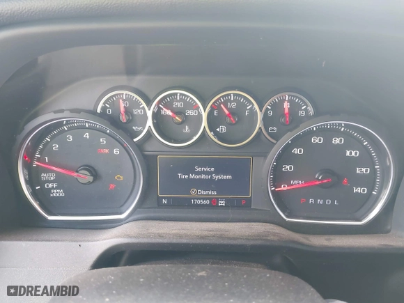 2019 Chevrolet Silverado 1500 LTZ with VIN 1GCUYGEL6KZ115836, listed as a IAAI auction lot 41694386 with 170,560 mi miles. Bid and sale history available at carsss.com. Image 7.