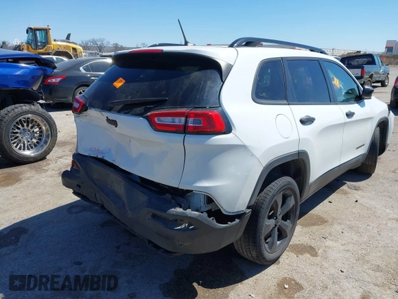 2017 Jeep Cherokee Sport with VIN 1C4PJLAB2HW578221, listed as a IAAI auction lot 41845458 with 189,580 mi miles and . Bid and sale history available at DreamBid. Image 4.