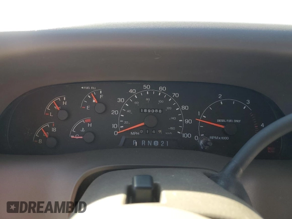 2001 Ford Super Duty F-250 XL with VIN 1FTNX20FX1EA47509, listed as a Copart auction lot 47215215 with 189,088 mi miles and Salvage Title. Bid and sale history available at carsss.com. Image 9.