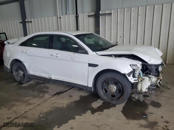 2013 Ford Sedan Police Interceptor with VIN 1FAHP2M8XDG227273, listed as a Copart auction lot 44374025 with 0 mi miles and Salvage Title. Bid and sale history available at carsss.com. Image 4.
