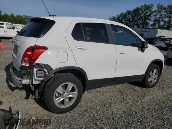 2020 Chevrolet Trax LS z VIN 3GNCJNSB5LL298453, wystawiony jako Copart lot #59903695 z przebiegiem 58 832 mil mil oraz Szkoda całkowita • Salvage title. Historia ofert i sprzedaży dostępna na DreamBid. Obrazek 3.