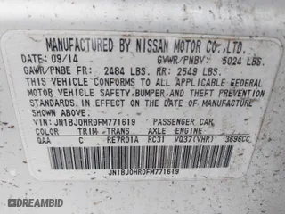 2015 Infiniti QX50 Journey with VIN JN1BJ0HR0FM771619, listed as a IAAI auction lot 41966205 with 1 mi miles. Bid and sale history available at carsss.com. Image 9.