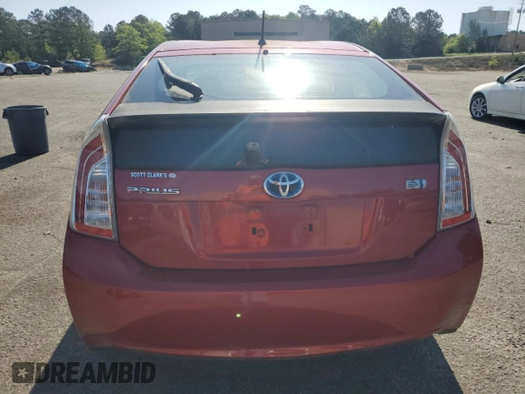2012 Toyota Prius One with VIN JTDKN3DU9C5488249, listed as a Copart auction lot 52759895 with 192,067 mi miles and Clean Title. Bid and sale history available at carsss.com. Image 6.