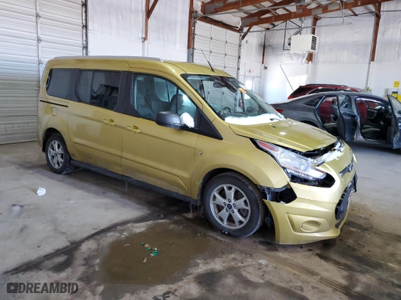 2014 Ford Transit Connect Wagon XLT with VIN NM0GE9F71E1142509, listed as a Copart auction lot 89322645 with 0 mi miles and Salvage Title. Bid and sale history available at carsss.com. Image 4.