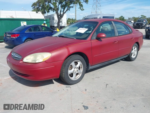 2002 Ford Taurus SES Standard with VIN 1FAFP55S42A135871, listed as a IAAI auction lot 40822596 with 185,605 mi miles. Bid and sale history available at carsss.com. Image 17.