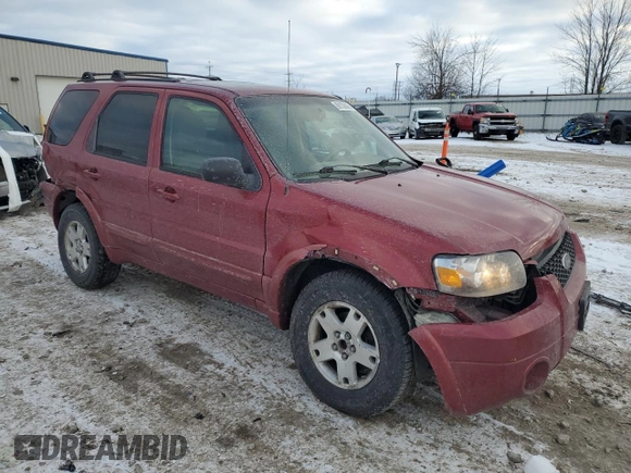 2007 Ford Escape Limited with VIN 1FMCU94197KB90948, listed as a Copart auction lot 89130505 with 181,655 mi miles and Non Repairable. Bid and sale history available at carsss.com. Image 4.