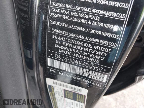 2010 Land Rover Range Rover HSE с VIN SALME1D46AA323897, выставлен на аукционе IAAI как лот 41550927 с пробегом Не указан миль и . История ставок и продаж доступна на DreamBid. Изображение 9.