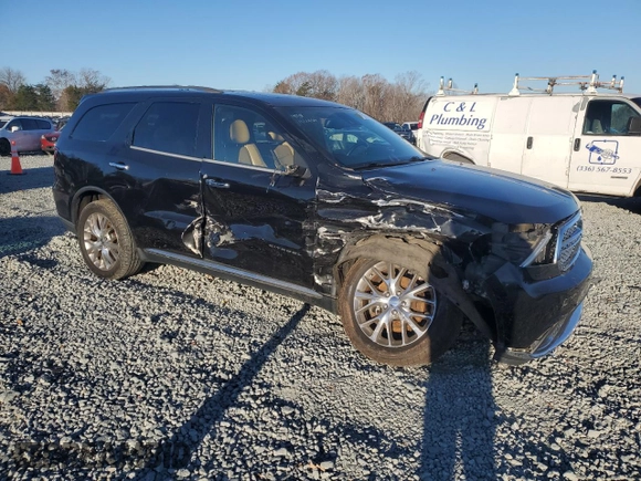 2015 Dodge Durango Citadel with VIN 1C4RDHEG2FC702604, listed as a Copart auction lot 82533594 with 135,798 mi miles and Salvage title. Bid and sale history available at DreamBid. Image 4.