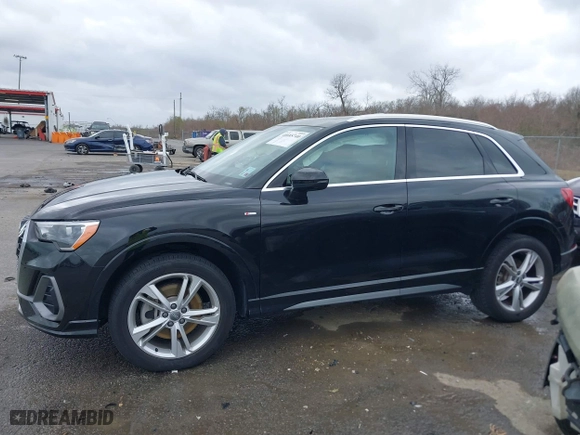 2020 Audi Q3 S line Premium with VIN WA1DECF37L1018476, listed as a IAAI auction lot 41685740 with 46,366 mi miles. Bid and sale history available at carsss.com. Image 14.