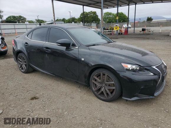 2014 Lexus IS 350 with VIN JTHBE1D2XE5013066, listed as a Copart auction lot 59711195 with 67,179 mi miles and Salvage title. Bid and sale history available at DreamBid. Image 4.
