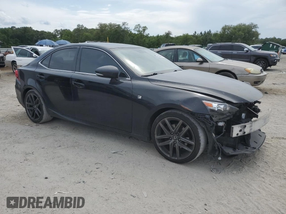 2015 Lexus IS 250 with VIN JTHCF1D23F5020590, listed as a Copart auction lot 56098965 with 164,889 mi miles and Salvage title. Bid and sale history available at DreamBid. Image 4.