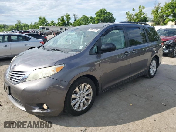 2011 Toyota Sienna XLE AAS with VIN 5TDYK3DC5BS010512, listed as a Copart auction lot 58614775 with 215,020 mi miles and Clean title. Bid and sale history available at DreamBid. Image 1.