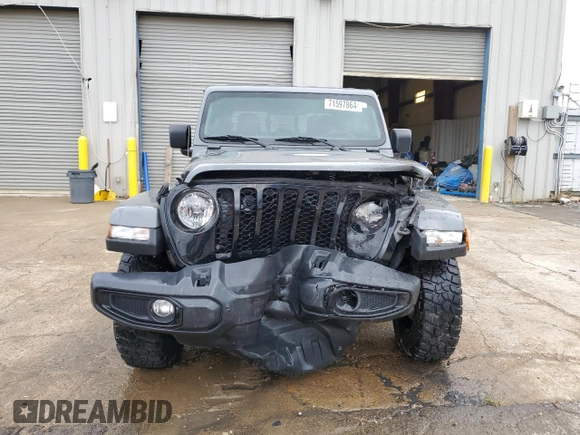 2021 Jeep Gladiator Sport S с VIN 1C6HJTAG1ML599287, выставлен на аукционе Copart как лот 71597864 с пробегом 23 186 миль миль и Списание • Salvage title. История ставок и продаж доступна на DreamBid. Изображение 5.