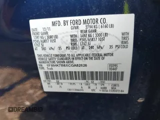 2012 Ford Explorer with VIN 1FMHK7B8XCGA82626, listed as a IAAI auction lot 42266307 with 153,988 mi miles and . Bid and sale history available at DreamBid. Image 9.