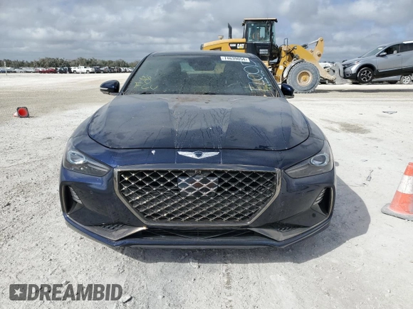 2019 Genesis G70 3.3T Advanced with VIN KMTG34LE7KU031005, listed as a Copart auction lot 74639054 with 0 mi miles and Non Repairable. Bid and sale history available at carsss.com. Image 5.