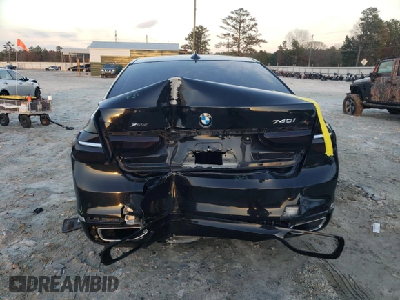 2017 BMW 7 Series 740i xDrive with VIN WBA7E4C55HGU99795, listed as a Copart auction lot 85545124 with 99,304 mi miles and Salvage Title. Bid and sale history available at carsss.com. Image 6.