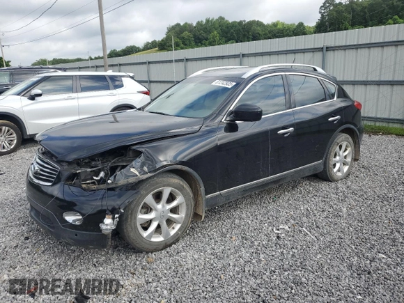 2010 Infiniti EX with VIN JN1AJ0HP1AM700027, listed as a Copart auction lot 61242935 with 204,033 mi miles and Salvage title. Bid and sale history available at DreamBid. Image 1.