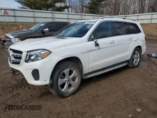 2017 Mercedes-Benz GLS 450 with VIN 4JGDF6EE1HA986308, listed as a Copart auction lot 43828644 with 48,625 mi miles and Salvage Title. Bid and sale history available at DreamBid. Image 1.