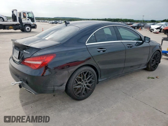 2018 Mercedes-Benz CLA 250 with VIN WDDSJ4GB3JN651024, listed as a Copart auction lot 58586585 with 111,293 mi miles and Salvage title. Bid and sale history available at DreamBid. Image 3.
