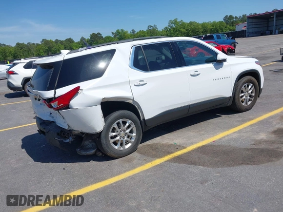 2019 Chevrolet Traverse LT z VIN 1GNERHKW2KJ305953, wystawiony jako IAAI lot #42064913 z przebiegiem 104 200 mil mil oraz . Historia ofert i sprzedaży dostępna na DreamBid. Obrazek 4.
