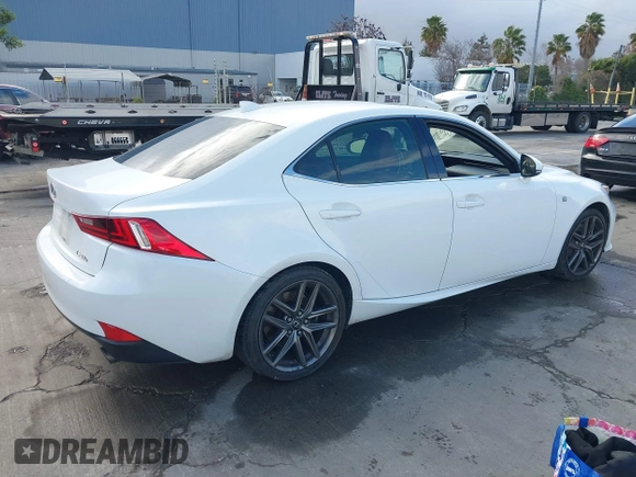 2014 Lexus IS 350 with VIN JTHBE1D27E5013784, listed as a IAAI auction lot 41446871 with 165,539 mi miles and . Bid and sale history available at DreamBid. Image 4.