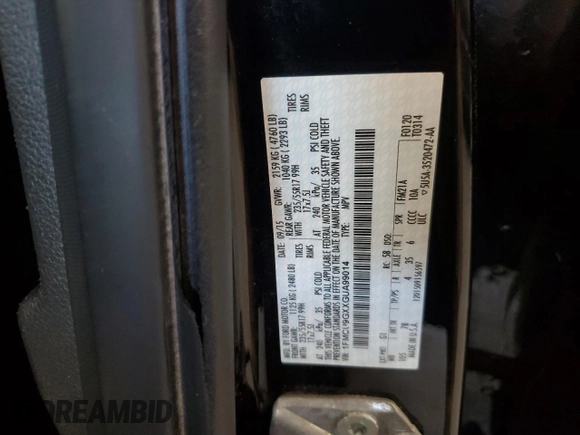 2016 Ford Escape SE z VIN 1FMCU9GXXGUA99014, wystawiony jako Copart lot #56494855 z przebiegiem 37 883 mil mil oraz Szkoda całkowita • Salvage title. Historia ofert i sprzedaży dostępna na DreamBid. Obrazek 12.