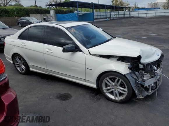 2012 Mercedes-Benz C-Class C 250 Sport with VIN WDDGF4HB8CA616379, listed as a Copart auction lot 51476975 with 165,904 mi miles and Salvage Title. Bid and sale history available at carsss.com. Image 4.