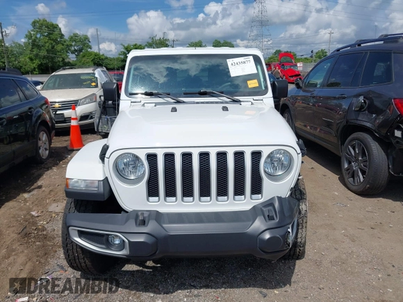 2018 Jeep Wrangler Unlimited Sahara with VIN 1C4HJXEG1JW205789, listed as a IAAI auction lot 42435877 with 57,587 mi miles and . Bid and sale history available at DreamBid. Image 13.