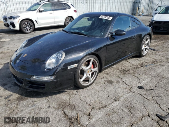 2007 Porsche 911 Carrera S with VIN WP0AB29907S731473, listed as a Copart auction lot 43284385 with 81,597 mi miles and Salvage Title. Bid and sale history available at carsss.com. Image 1.