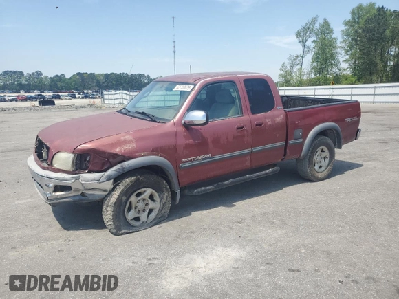 2000 Toyota Tundra SR5 with VIN 5TBBT4411YS073843, listed as a Copart auction lot 52720675 with 197,512 mi miles and Salvage Title. Bid and sale history available at DreamBid. Image 1.
