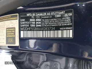 2010 Mercedes-Benz E 350 Luxury with VIN WDDHF5GB8AA083734, listed as a IAAI auction lot 42084306 with 141,838 mi miles and . Bid and sale history available at carsss.com. Image 9.