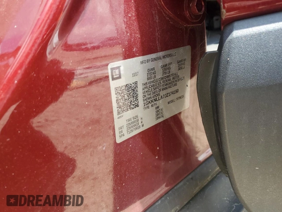 2018 GMC Acadia SLE with VIN 1GKKNLLA7JZ174150, listed as a Copart auction lot 61739585 with Not provided miles and Non repairable. Bid and sale history available at DreamBid. Image 13.